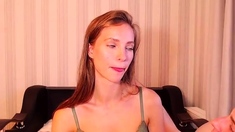 Small tit brunette in lingerie Alyssia