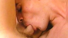 Cute gay lovers give each other great blowjobs and fuck hard outside