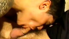 Cute young twink has a horny old stud pounding his tight butt hole